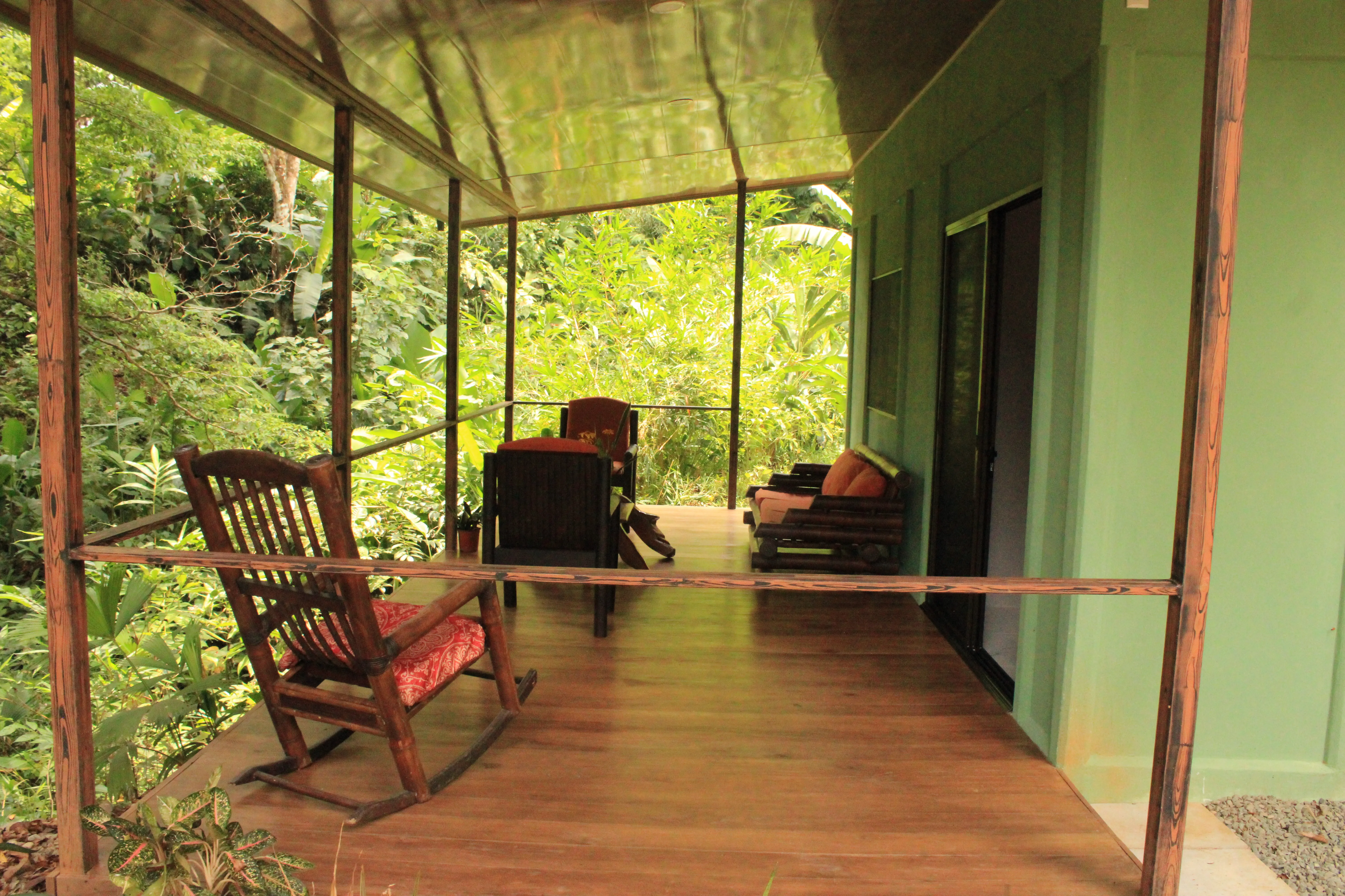 open terrace to the tropical rainforest